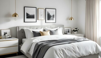 Photo interior modern design room 3d illustration