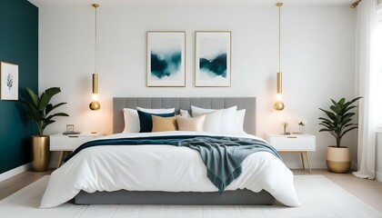 Photo interior modern design room 3d illustration