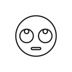 Face with Rolling Eyes emoji vector illustration symbol
