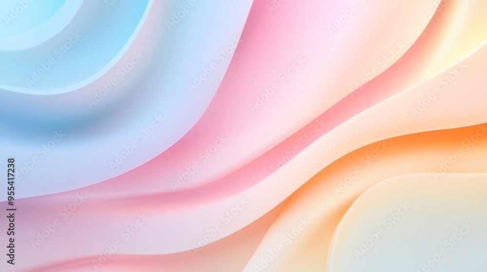 Leinwandbilder abstract gradient background with soft pastel colors blending smoothly, perfect for text overlay