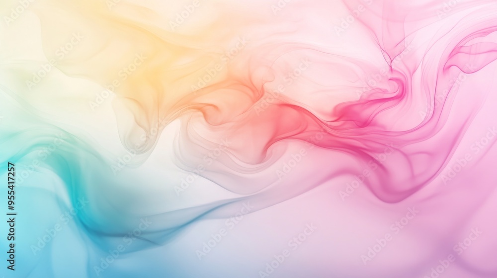 Poster abstract gradient background with soft pastel colors blending smoothly, perfect for text overlay