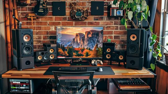 Creating a cozy and efficient home office workspace with modern technology and decor