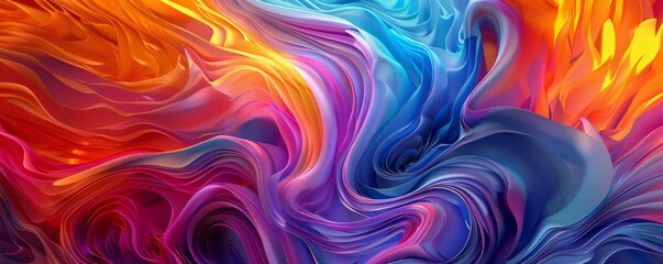Obraz premium Brightly colored swirling patterns with dynamic hues, 4K hyperrealistic photo