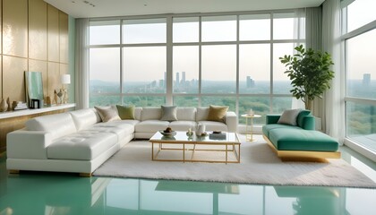 Photo interior modern design room 3d illustration