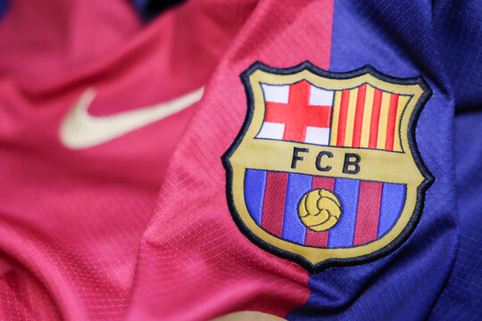 Logo of  Barcelona on the Jersey