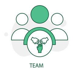 Team icon with editable stroke. Teamwork, team collaboration, team management, team leadership, team success, team communication, team development.