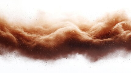 Fototapeta premium Dynamic Brown Dust Cloud in Motion Generative AI