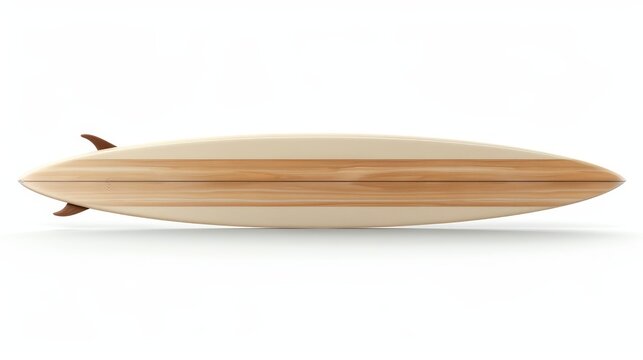 Sleek contemporary shortboard surfboard on a clean white background for surf enthusiasts