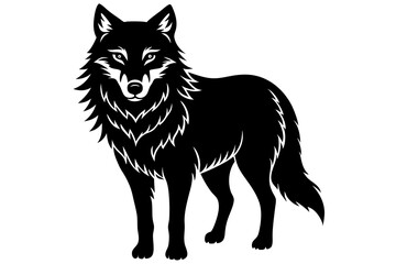 wolf isolated on white