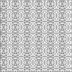 Striped patterns. Digital design.Black and white pattern for web page, textures, card, poster, fabric, textile.White wallpaper.
