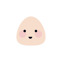 Cute funny face blob mascot pet