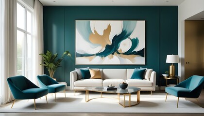 Photo interior modern design room 3d illustration