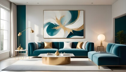Photo interior modern design room 3d illustration