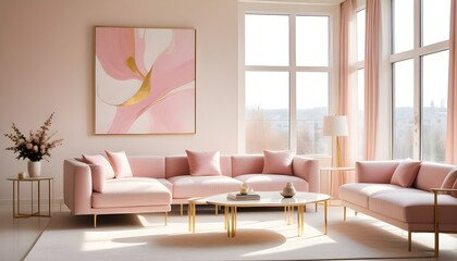 Photo interior modern design room 3d illustration