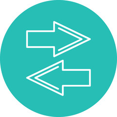 Left Right Vector Icon Design