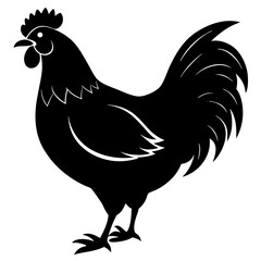 silhouette of a rooster