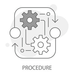  Procedure icon with editable stroke. Standard operating procedures, business procedures, process procedures, operational procedures.