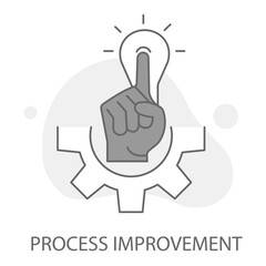 Process Improvement icon with editable stroke. Continuous improvement, process optimization, lean processes, efficiency improvement, operational improvement, process enhancement, workflow improvement.