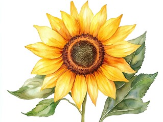 Naklejka premium sunflower isolated on white