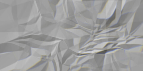 Abstract gray crumpled paper texture background. white fabric crushed textured crumpled. white wrinkly backdrop paper background. gray paper texture material. panorama grunge wrinkly paper texture.