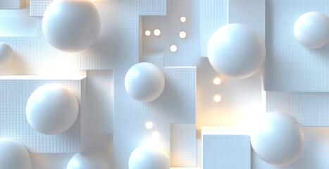 3D Light White Background