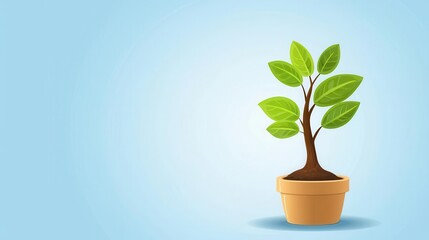 Financial growth, money tree and savings