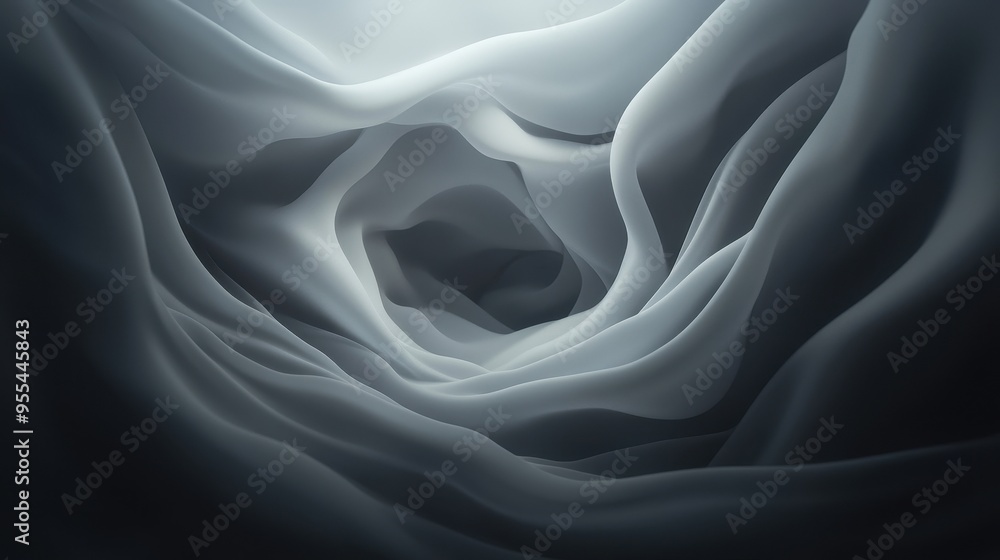 Canvas Prints a close up of a white fabric with a dark background