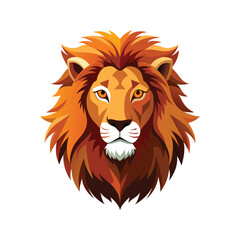 Lion head color vector illustration style design