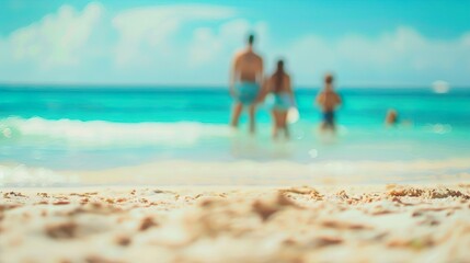 Holiday scene on the beach 