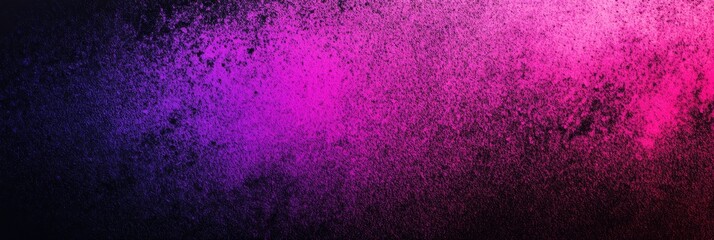 Vibrant magenta and purple gradient with coarse film grain texture on a dark background