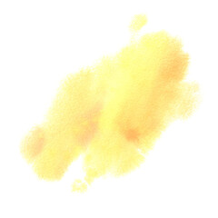 Watercolor paint spots and splashes, chaotic, beautiful, dynamic yellow, orange and burgundy colors, in autumn colors. Watercolor illustration, hand-drawn. A object isolated from the background.