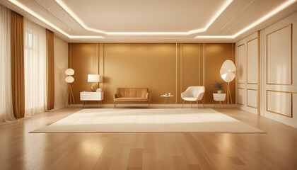 Photo interior modern design room 3d illustration