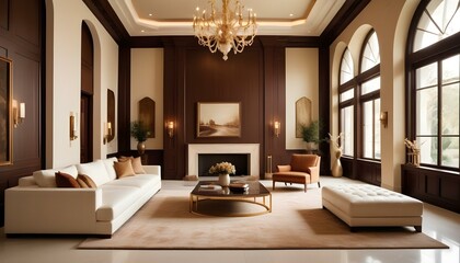 Photo interior modern design room 3d illustration