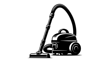 Fototapeta premium vacuum cleaner silhouette vector illustration.