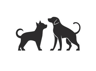 Obraz premium Cat and dog logo