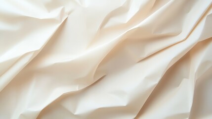 Obraz premium A white fabric with a pattern that is folded and creased