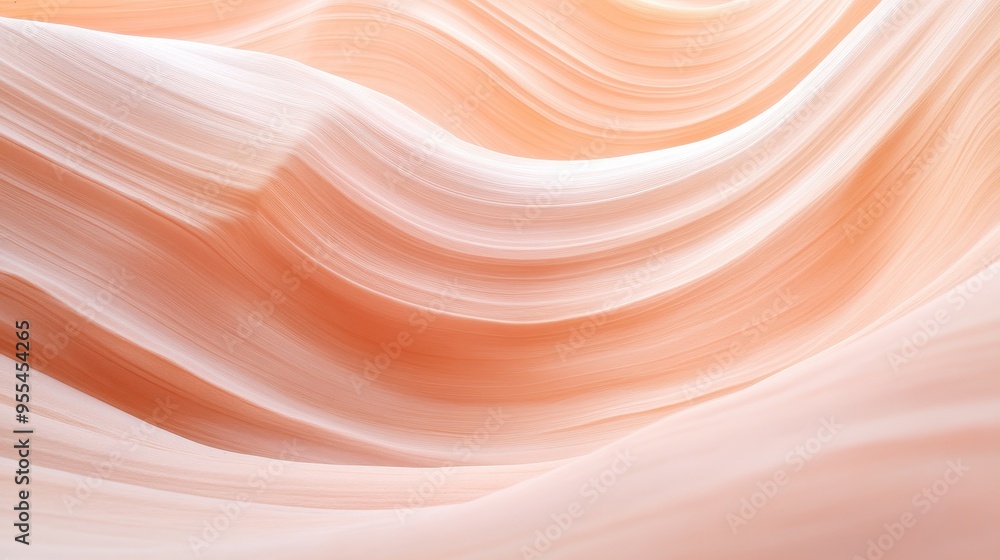 Canvas Prints a wave of pink color with a white background