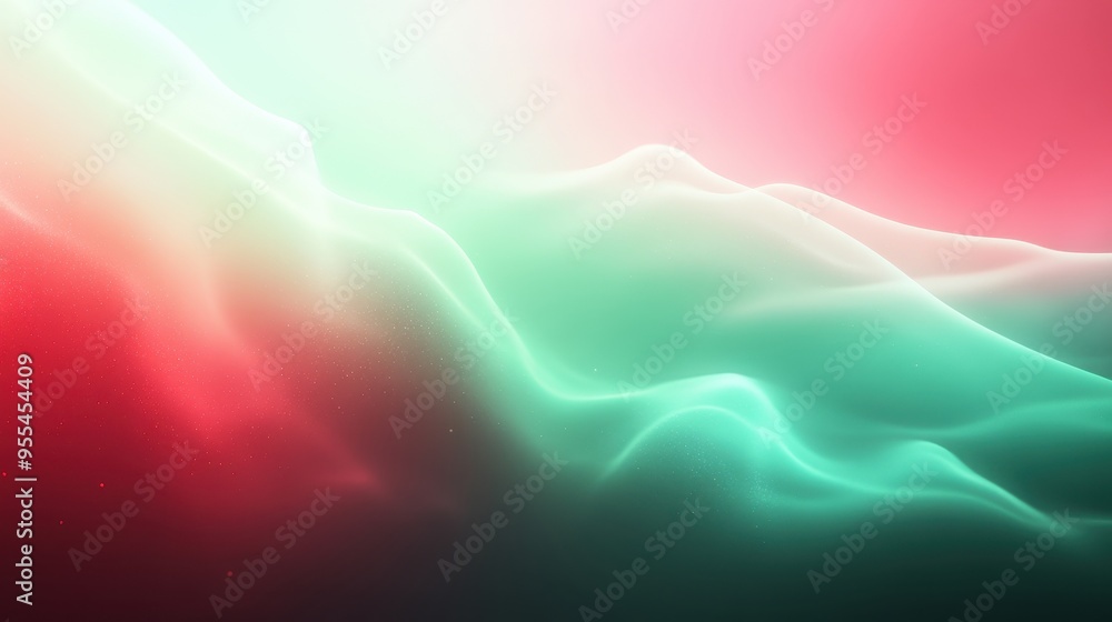 Canvas Prints a colorful, abstract background with a green and red wave