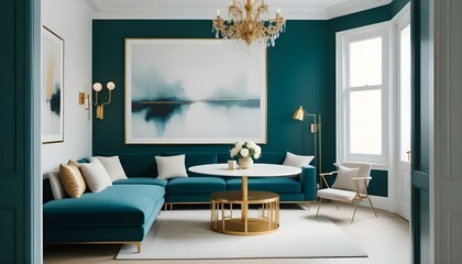 Photo interior modern design room 3d illustration