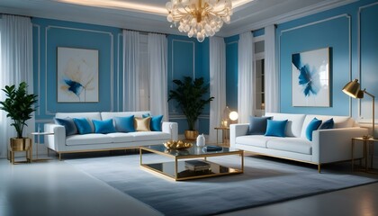 Photo interior modern design room 3d illustration