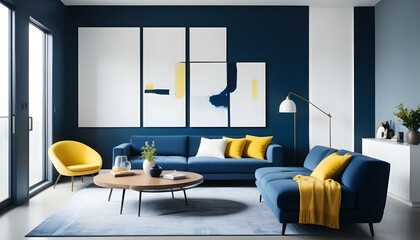 Photo interior modern design room 3d illustration