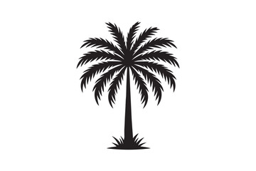 Palm tree silhouette vector illustration style