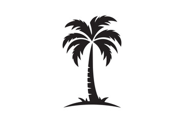 Palm tree silhouette vector illustration style