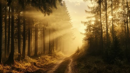 Fototapeta premium sunrise in the forest