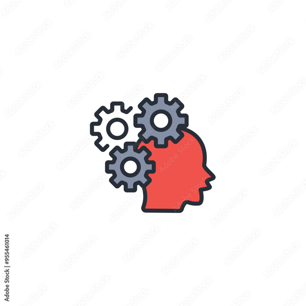 Poster cognition icon. vector.editable stroke.linear style sign for use web design,logo.symbol illustration