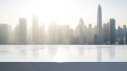 Obraz premium Cityscape View from a Tabletop