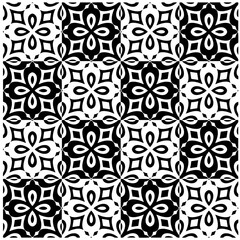 Vector monochrome pattern, Abstract texture for fabric print, card, table cloth, furniture, banner, cover, invitation, decoration, wrapping.Seamless repeating pattern.Black and white color.