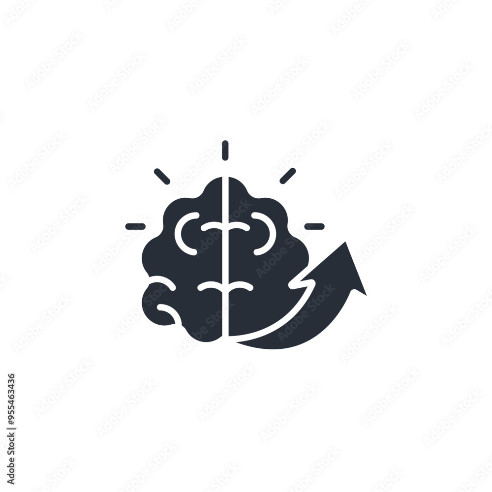 Poster thinking icon. vector.editable stroke.linear style sign for use web design,logo.symbol illustration.