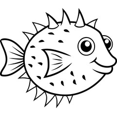 Porcupine Fish Vector Art