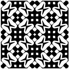 Vector monochrome pattern, Abstract texture for fabric print, card, table cloth, furniture, banner, cover, invitation, decoration, wrapping.Seamless repeating pattern.Black and white color.